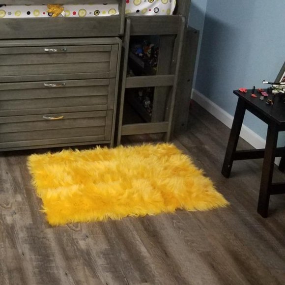 Luxury orange soft fluffy rug SIZE 2 x 3ft - Picture 2 of 10